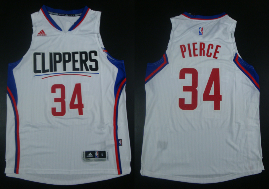 2015 2016  NBA Los Angeles Clippers 34 Paul Pierce New Revolution 30 Swingman White Jersey