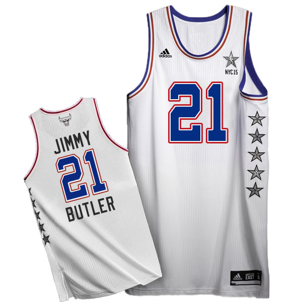 2015 NBA All Star NYC Eastern Conference #21 Jimmy Butler White Jersey
