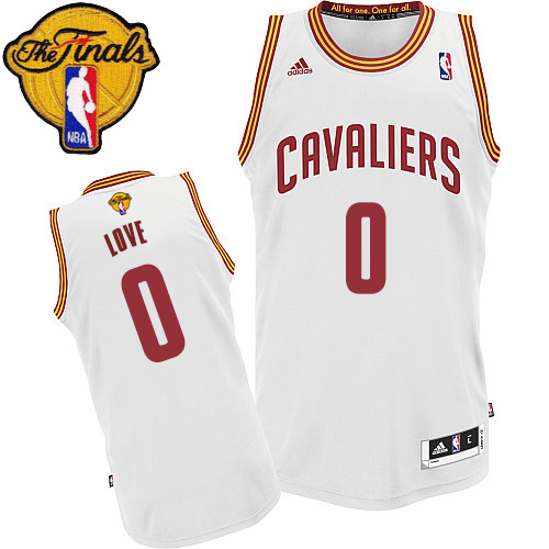 2015 NBA Finals Patch Cleveland Cavaliers 0 Kevin Love New Revolution 30 Swingman White Jersey