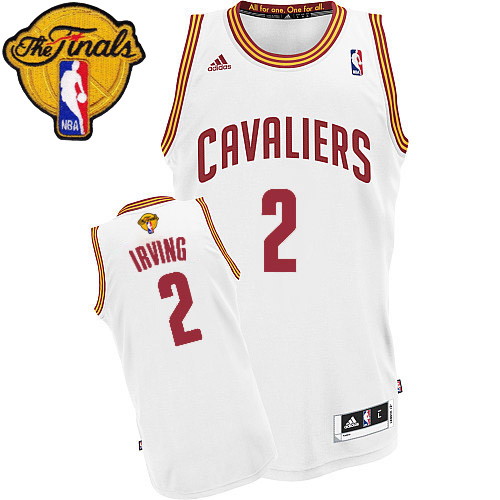 2015 NBA Finals Patch Cleveland Cavaliers 2 Kyrie Irving New Revolution 30 Swingman White Jersey
