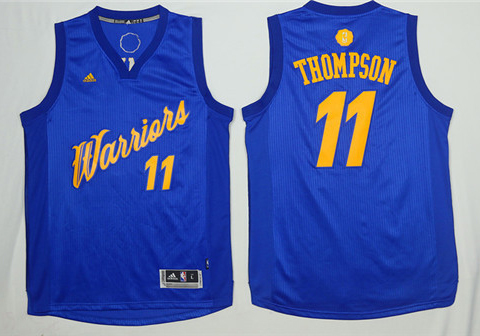 2016 NBA Christmas Day jersey Golden State Warriors 11 Klay Thompson Swingman Blue Jersey