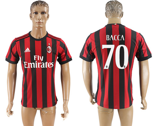 2017 18 AC Milan 70 BACCA Home Thailand Soccer Jersey
