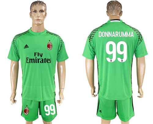 2017 18 AC Milan 99 DONNARUMMA Green Goalkeeper Soccer Jersey