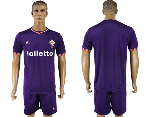 2017 18 ACF Fiorentina Home Soccer Jersey