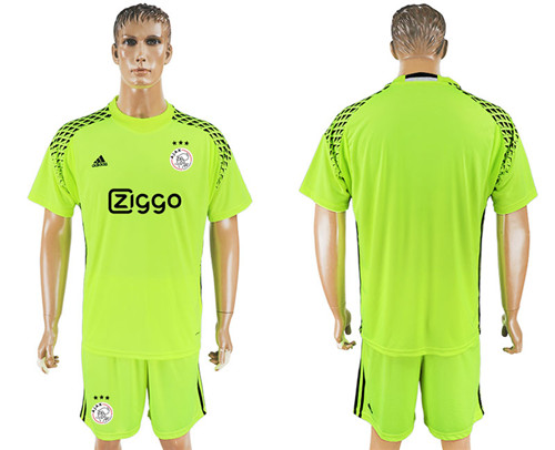 2017 18 AFC Ajax Fluorescent Green Goalkeeper Soccer Jersey