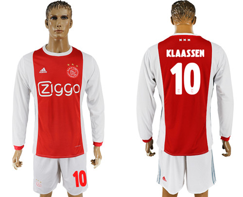 2017 18 Ajax 10 KLAASSEN Home Soccer Jersey