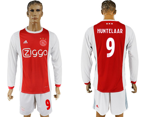 2017 18 Ajax 9 HUNTELAAR Home Soccer Jersey