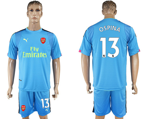 2017 18 Arsenal 13 OSPINA Blue Goalkeeper Soccer Jersey
