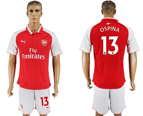 2017 18 Arsenal 13 OSPINA Home Soccer Jersey