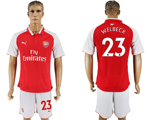 2017 18 Arsenal 23 WELBECK Home Soccer Jersey