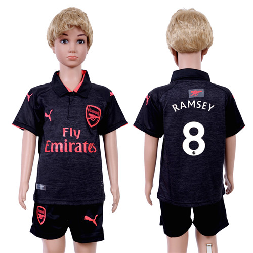 2017 18 Arsenal 8 RAMSEY Third Away Youth Soccer Jersey