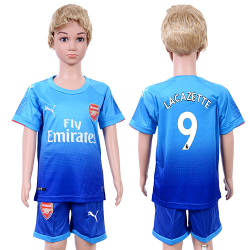 2017 18 Arsenal 9 LACAZETTE Away Youth Soccer Jersey
