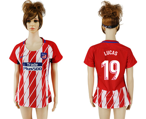 2017 18 Atletico Madrid 19 LUCAS Home Soccer Jersey