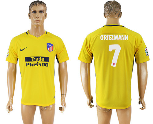 2017 18 Atletico Madrid 7 GRIEZMANN Away Thailand Soccer Jersey