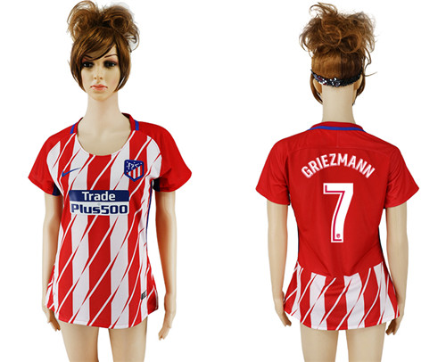 2017 18 Atletico Madrid 7 GRIEZMANN Home Soccer Jersey