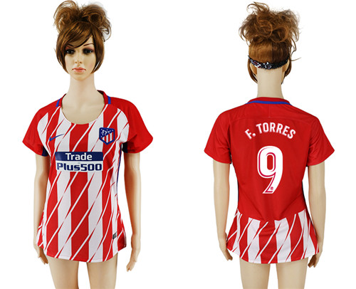 2017 18 Atletico Madrid 9 F. TORRES Home Soccer Jersey
