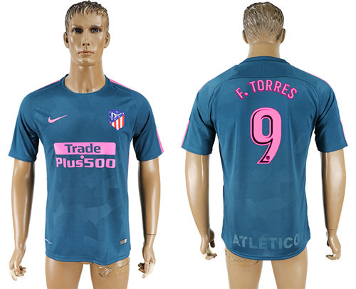 2017 18 Atletico Madrid 9 F.TORRES Third Away Thailand Soccer Jersey