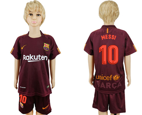2017 18 Barcelona 10 MESSI Third Away Youth Soccer Jersey