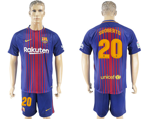 2017 18 Barcelona 20 SROBERTO Home Soccer Jersey