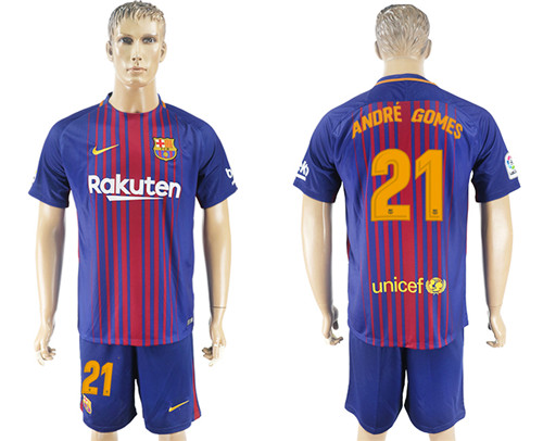2017 18 Barcelona 21 ANDRE GOMES Home Soccer Jersey