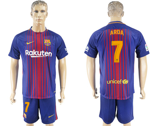 2017 18 Barcelona 7 ARDA Home Soccer Jersey