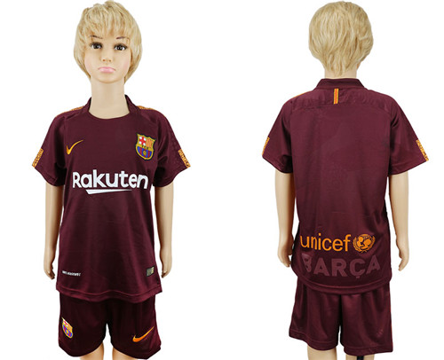 2017 18 Barcelona Third Away Youth Soccer Jersey