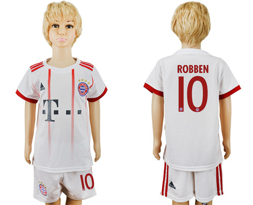2017 18 Bayern Munich 10 ROBBEN Third Away Youth Soccer Jersey