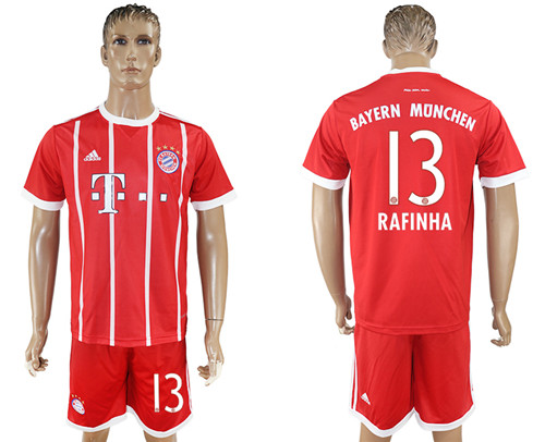 2017 18 Bayern Munich 13 RAFINHA Home Soccer Jersey