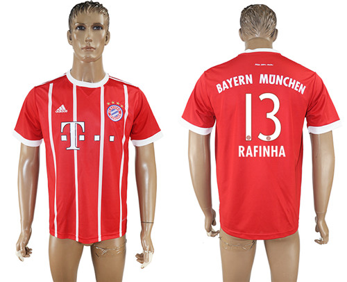 2017 18 Bayern Munich 13 RAFINHA Home Thailand Soccer Jersey