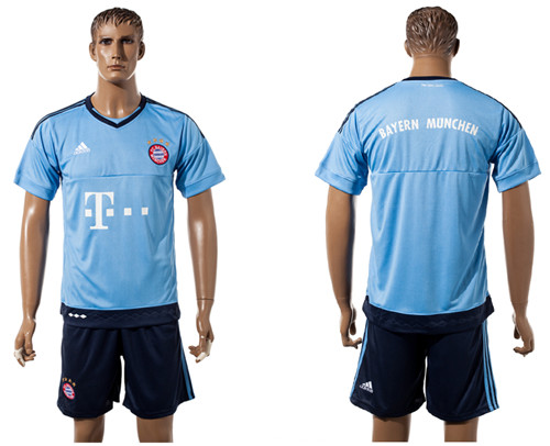 2017 18 Bayern Munich Light Blue Goalkeeper Soccer Jersey