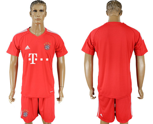 2017 18 Bayern Munich Red Goalkeeper Soccer Jersey