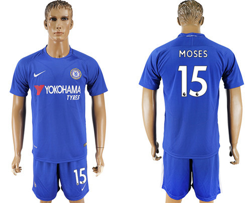 2017 18 Chelsea 15 MOSES Home Soccer Jersey