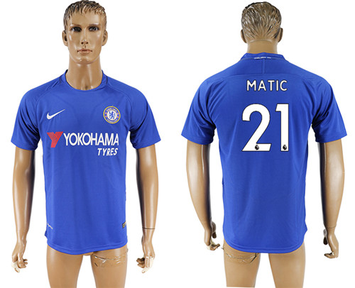 2017 18 Chelsea 21 MATIC Home Thailand Soccer Jersey