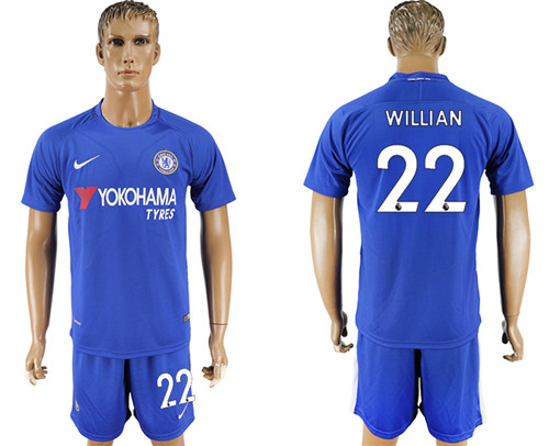 2017 18 Chelsea 22 WILLIAN Home Soccer Jersey