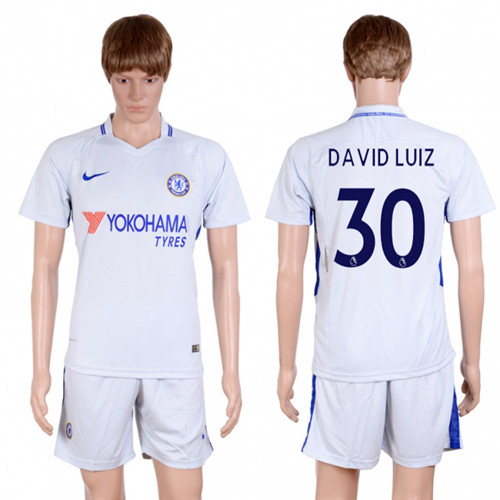 2017 18 Chelsea 30 DAVID LUIZ Away Soccer Jersey