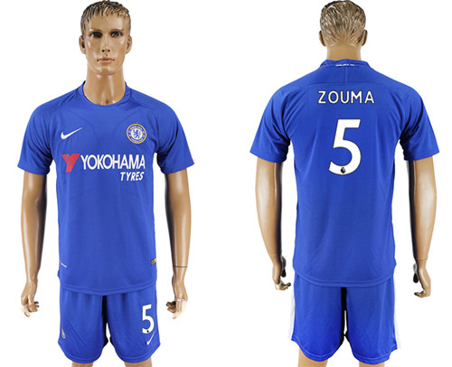 2017 18 Chelsea 5 ZOUMA Home Soccer Jersey