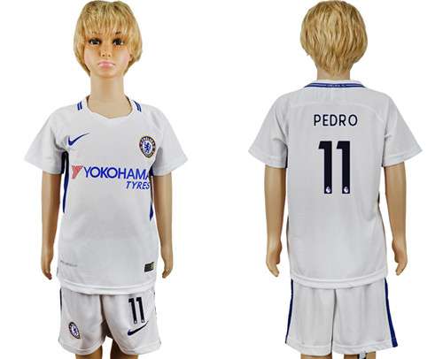 2017 18 Chelsea FC 11 PEDRO Away Youth Soccer Jersey