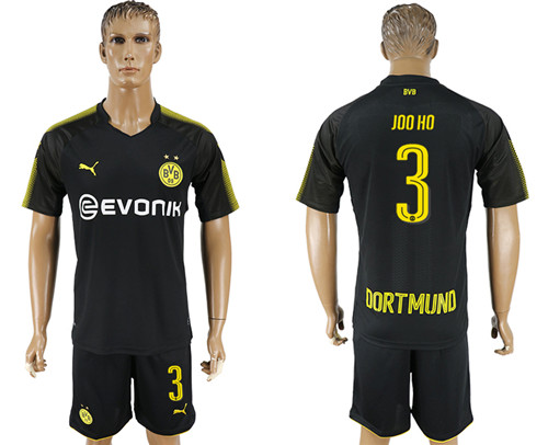 2017 18 Dortmund  JOO HO Away Soccer Jersey
