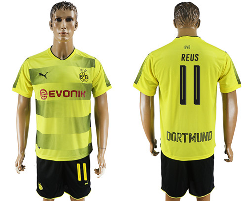 2017 18 Dortmund 11 REUS Home Soccer Jersey