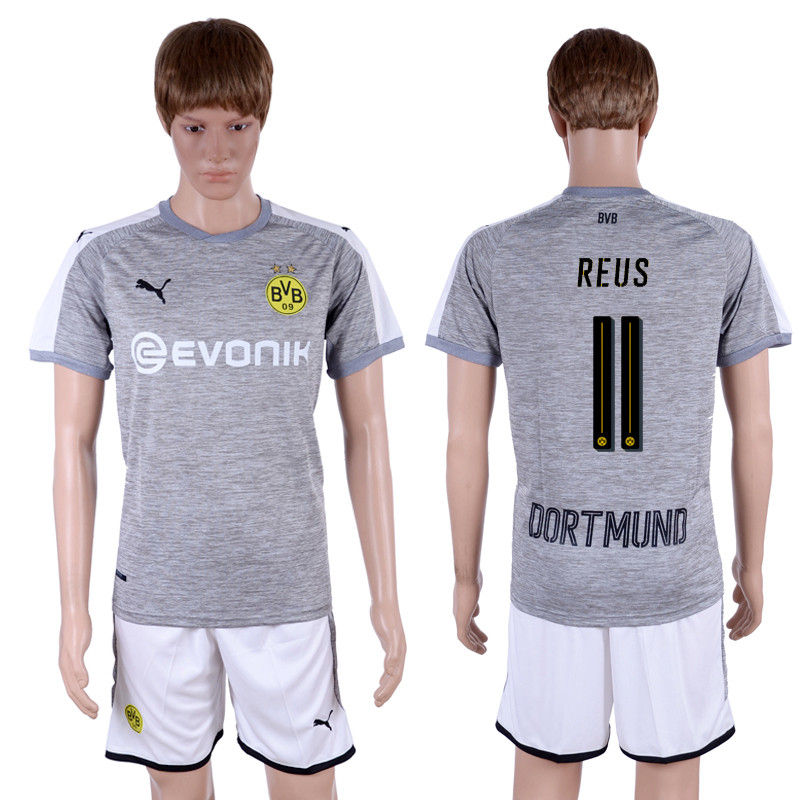 2017 18 Dortmund 11 REUS Third Away Soccer Jersey