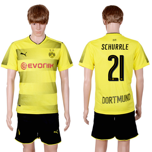 2017 18 Dortmund 21 SCHURRLE Home Soccer Jersey