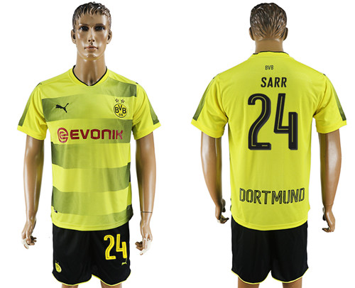 2017 18 Dortmund 24 SARR Home Soccer Jersey