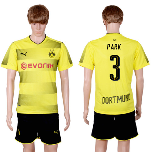 2017 18 Dortmund 3 PARK Home Soccer Jersey