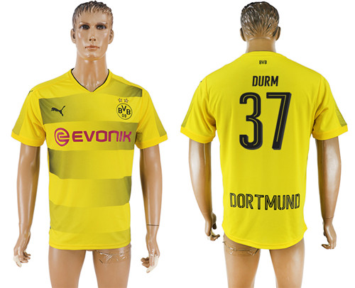 2017 18 Dortmund 37 DURM Home Thailand Soccer Jersey