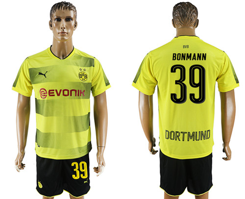 2017 18 Dortmund 39 BONMANN Home Soccer Jersey
