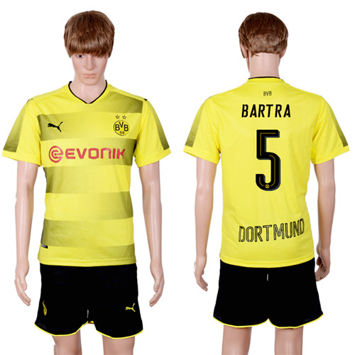 2017 18 Dortmund 5 BARTRA Home Soccer Jersey