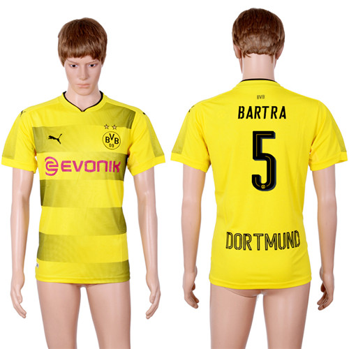 2017 18 Dortmund 5 BARTRA Home Thailand Soccer Jersey