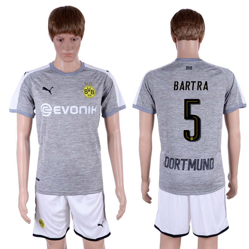 2017 18 Dortmund 5 BARTRA Third Away Soccer Jersey