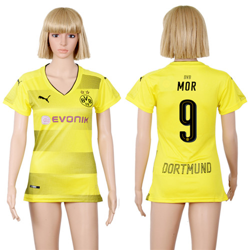 2017 18 Dortmund 9 MDR Home Women Soccer Jersey