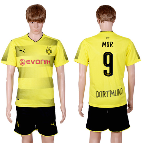 2017 18 Dortmund 9 MOR Home Soccer Jersey